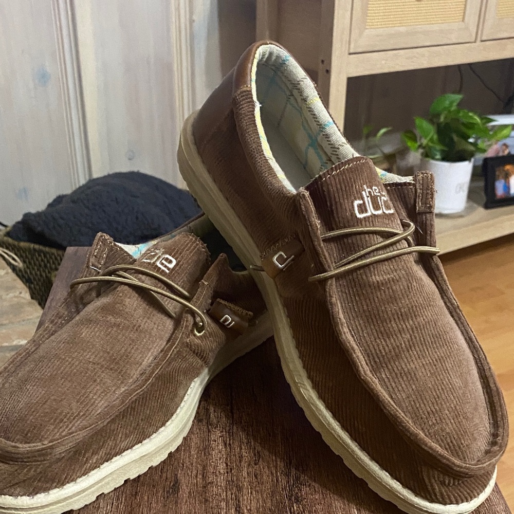 Hey Dude Brown Corduroy Men's Loafers